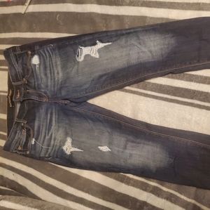 Express Distressed Ripped Dark Wash Legging